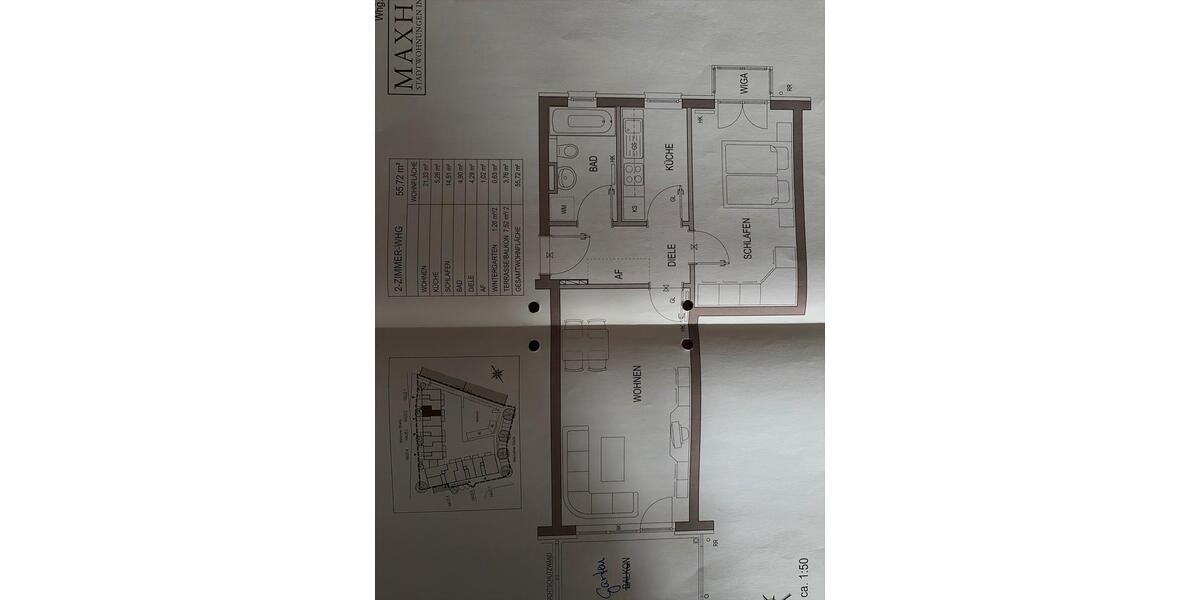 Erdgeschoßwohnung Mauern - 2 Zimmer, 56 m&sup2;, 365.000&euro; | Angebot:25106045