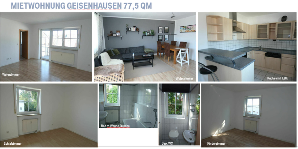 Etagenwohnung Altfraunhofen - 3 Zimmer, 78 m&sup2;, 780&euro; | Angebot:25159611