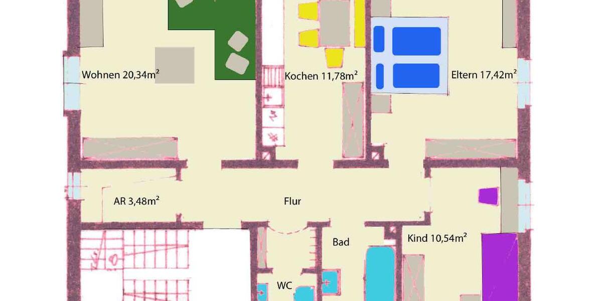 Etagenwohnung Bodenkirchen - 3.5 Zimmer, 85 m&sup2;, 750&euro; | Angebot:26557773