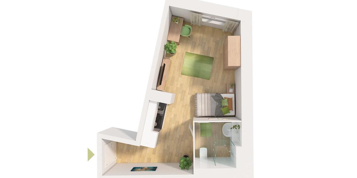 Etagenwohnung Gottfrieding - 1 Zimmer, 28 m&sup2;, 490&euro; | Angebot:26621787
