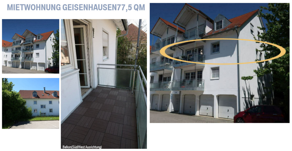 Etagenwohnung Altfraunhofen - 3 Zimmer, 78 m&sup2;, 780&euro; | Angebot:25159611