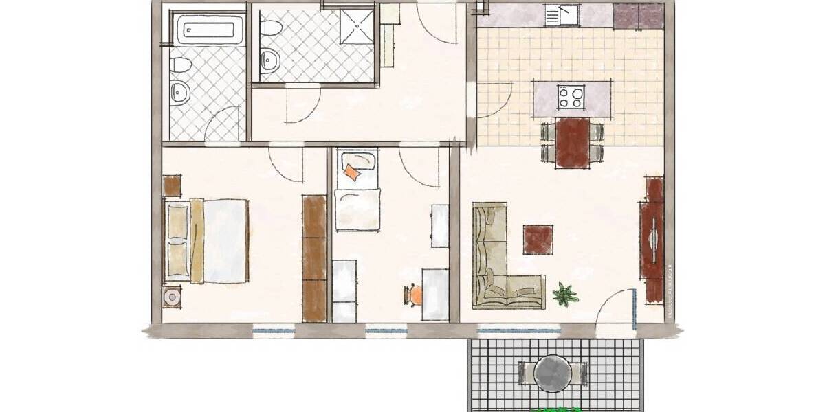 Etagenwohnung Dorfen - 3 Zimmer, 86 m&sup2;, 520.250&euro; | Angebot:25692208