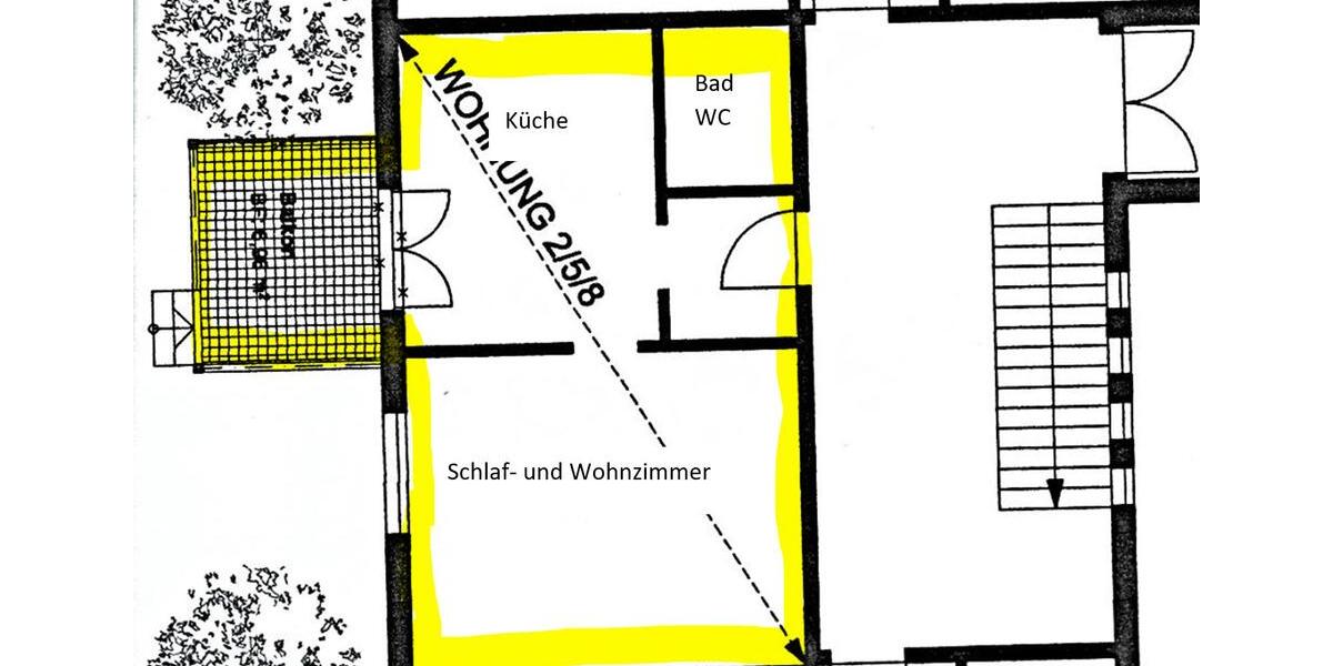 Etagenwohnung Dorfen - 2 Zimmer, 45 m&sup2;, 520&euro; | Angebot:27621661