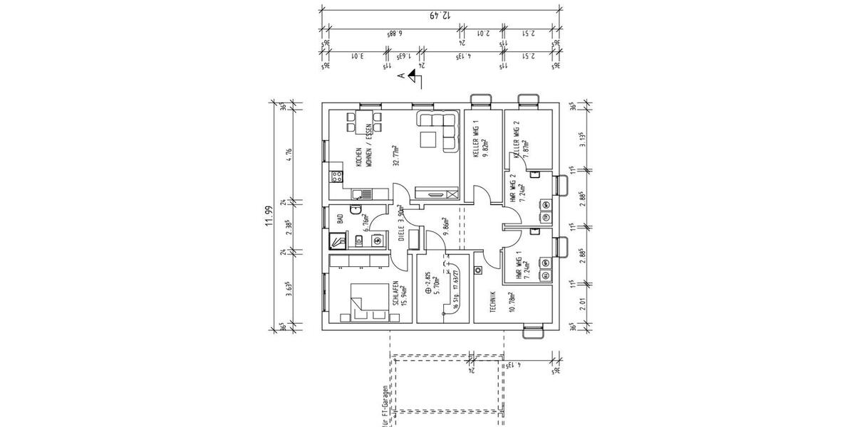 Etagenwohnung Rottenburg an der Laaber - 2 Zimmer, 65 m&sup2;, 690&euro; | Angebot:26498608