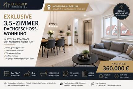 Wohnung Moosburg an der Isar - 3.5 Zimmer, 76 m&sup2;, 345.000&euro; | Angebot:27292642