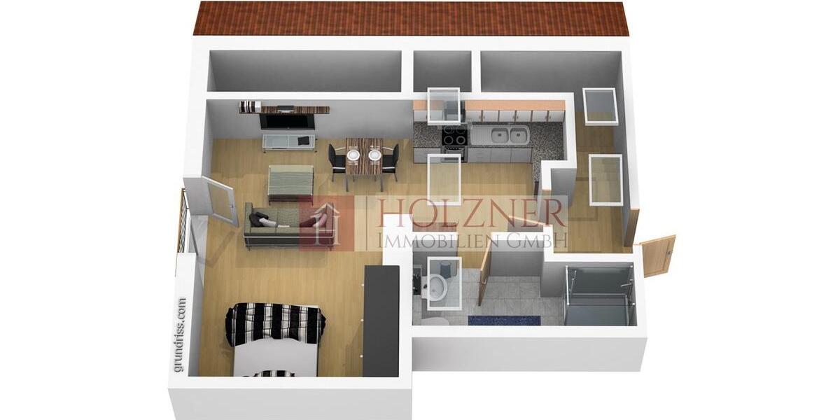 Dachgeschoßwohnung Gerzen - 1 Zimmer, 30 m&sup2;, 340&euro; | Angebot:25827623