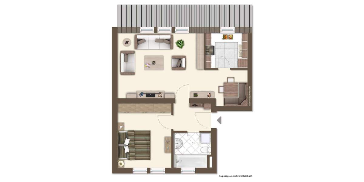 Etagenwohnung Taufkirchen (Vils) Taufkirchen, Vils - 2 Zimmer, 55 m&sup2;, 170.000&euro; | Angebot:25819224